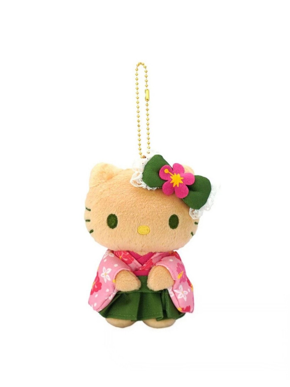 Nakajima Sanrio Tanned Hello Kitty Matcha Kimono Plush/Keychain